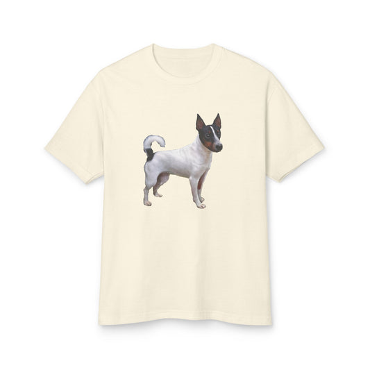 Japanese Terrier Unisex Heavyweight Cotton Shirt - Vintage Dog Graphic Tee