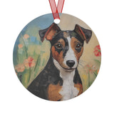 Teddy Roosevelt Terrier Christmas Tree  Metal Ornaments