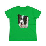 "Archie the Border Collie" Women's Midweight Cotton Tee