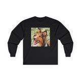 Shetland Sheepdog 'Sheltie May' Unisex Cotton Long Sleeve Tee