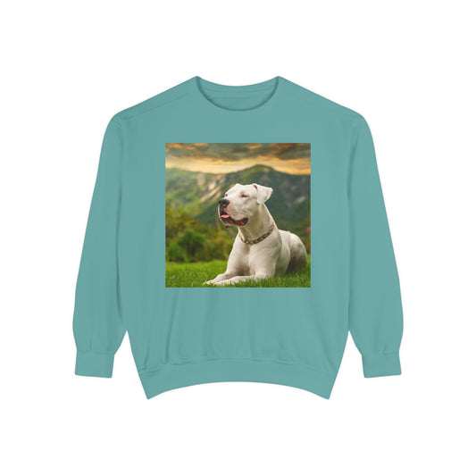 Dogo Argentino - Unisex Garment-Dyed Sweatshirt