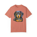 Dachshund 'Doxie #2' Unisex Relaxed Fitted Garment-Dyed T-shirt