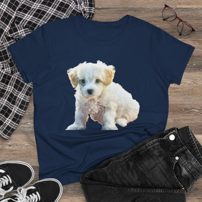 Bichon Frise Women's Midweight Cotton Tee