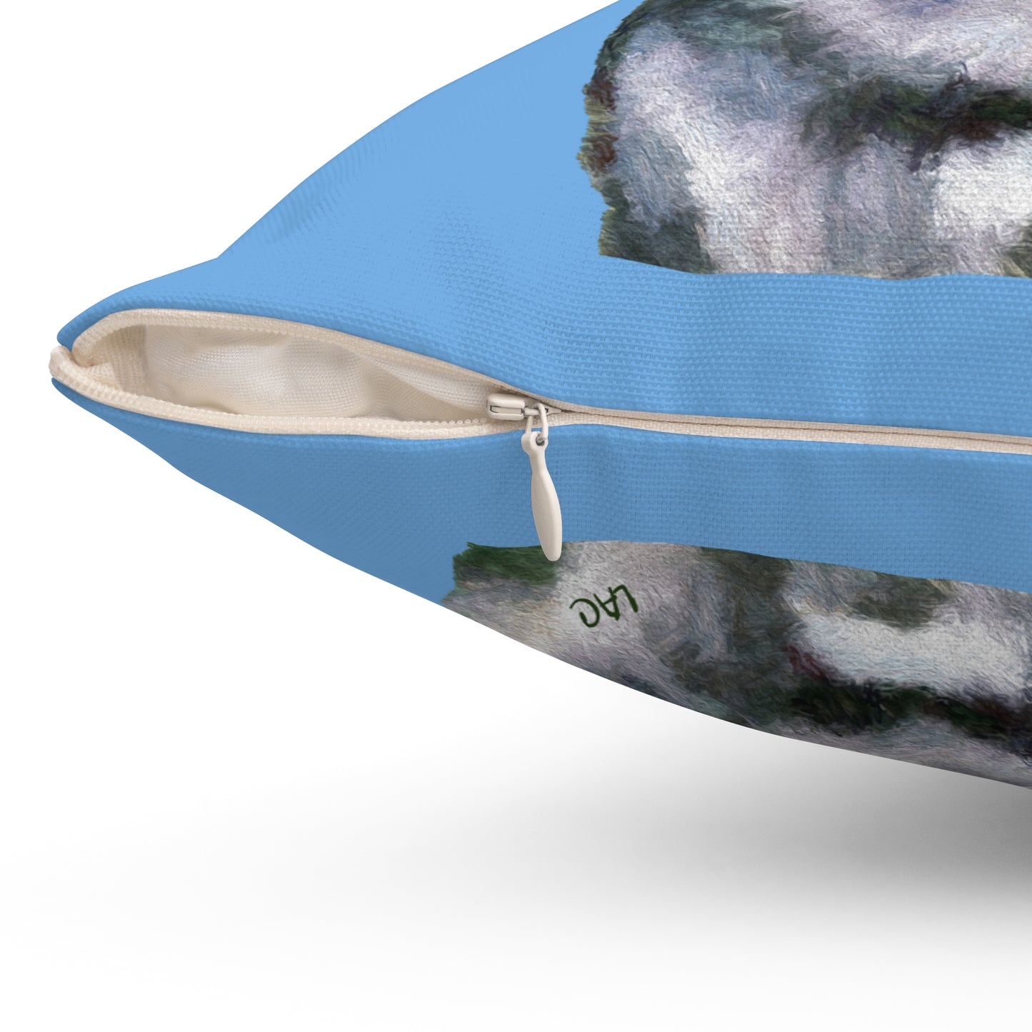 Norwegian Elkhound Spun Polyester Throw Pillow