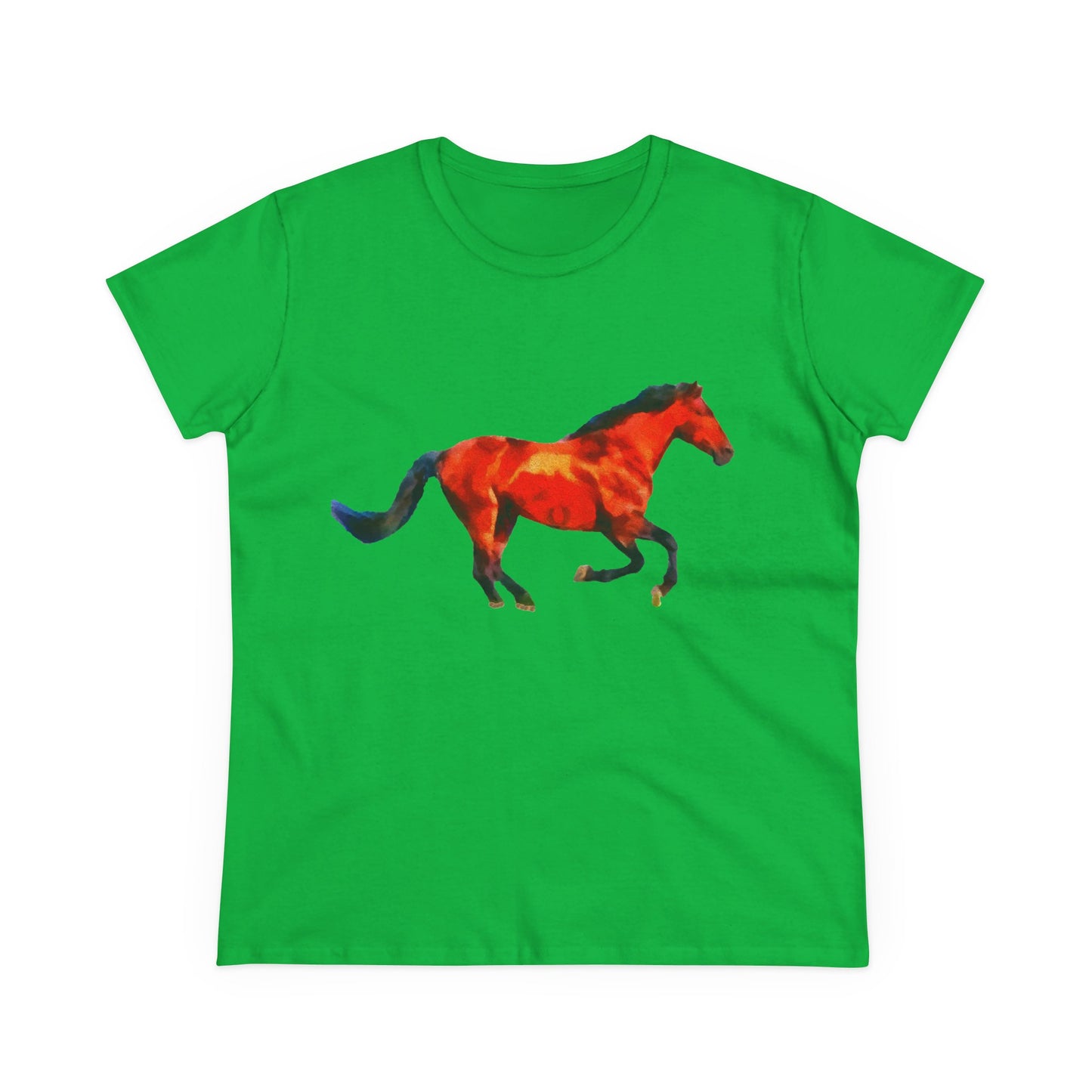 Horse 'Old Red' Women's Midweight Cotton Tee
