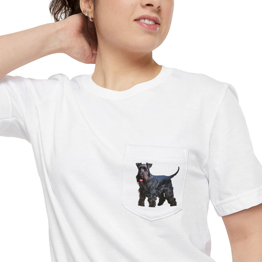 Kerry Blue Terrier Unisex Pocket T-shirt
