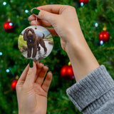 Irish Water Spaniel Ceramic Ornament