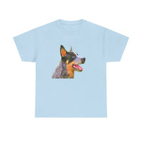 Blue Heeler - Australian Cattle Dog 'Percy' Unisex Heavy Cotton Tee