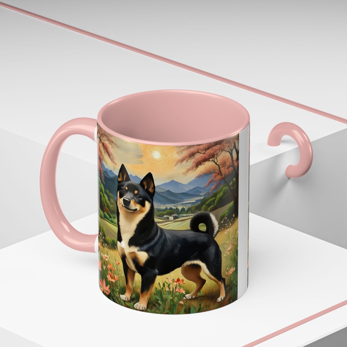 Black and Tan Shiba Inu Ceramic Accent Coffee Mug