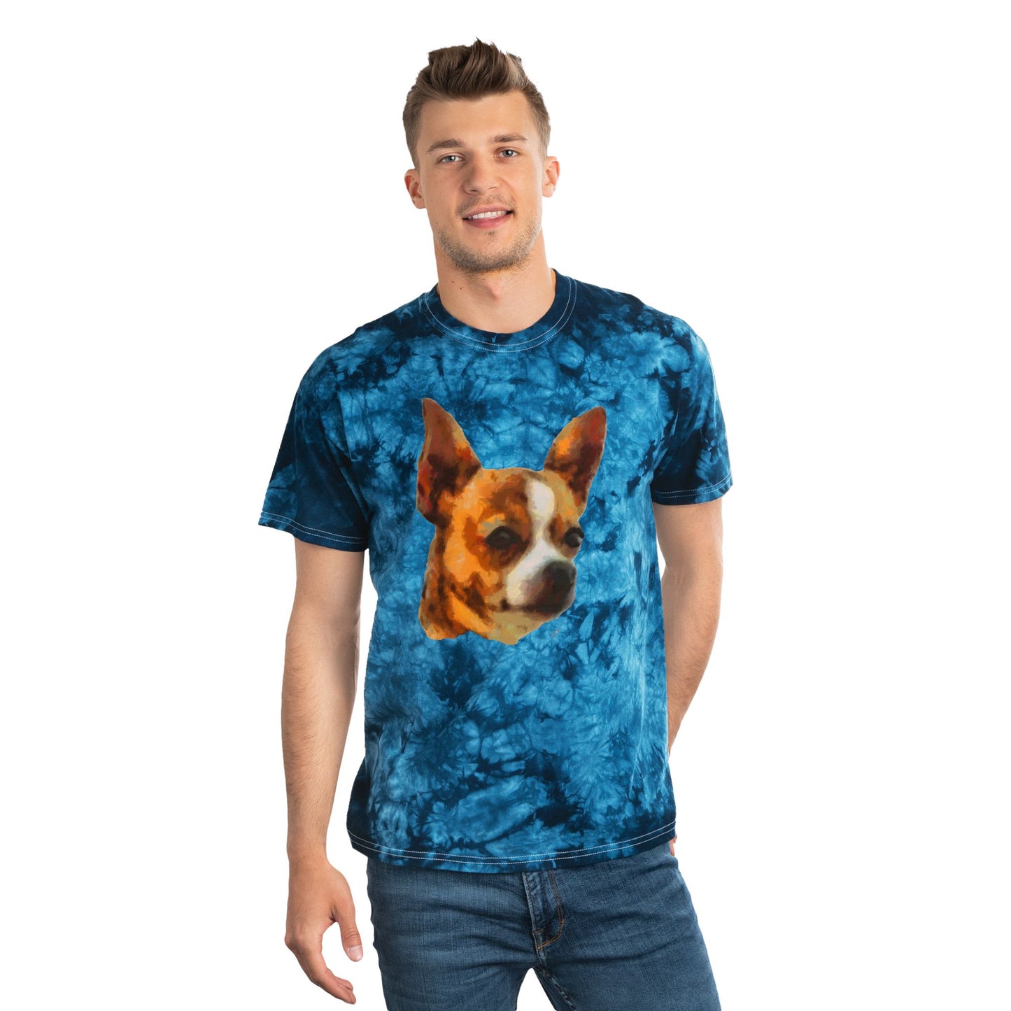 Chihuahua 'Paco' Tie-Dye Tee, Crystal
