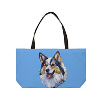 Alaskan Klee Kai -  Dog Portrait Weekender Tote Bag | Pet Lover's Travel Bag