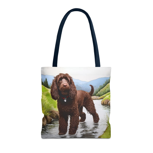 Irish Water Spaniel Polyester Tote Bag (AOP)