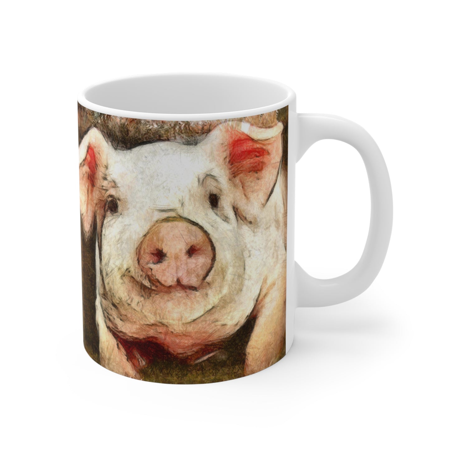 Pig 'Petunia'  -  Ceramic Mug 11oz