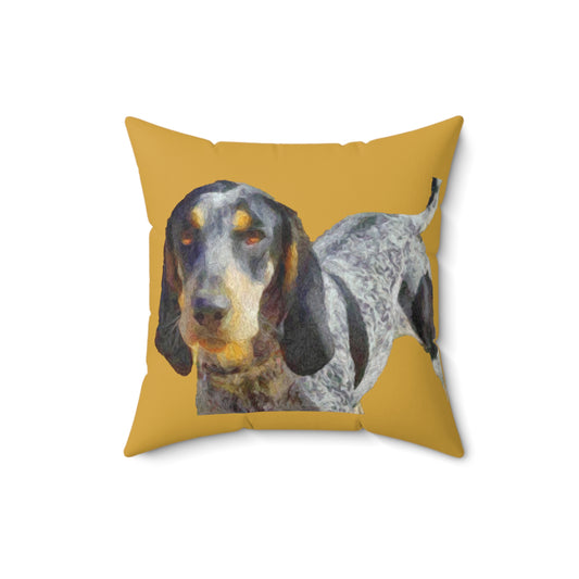 Bluetick Coonhound - Spun Polyester Throw Pillow