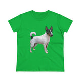Japanese Terrier - Women's Midweight Cotton Tee: A Playful Graphic for Dog Lovers