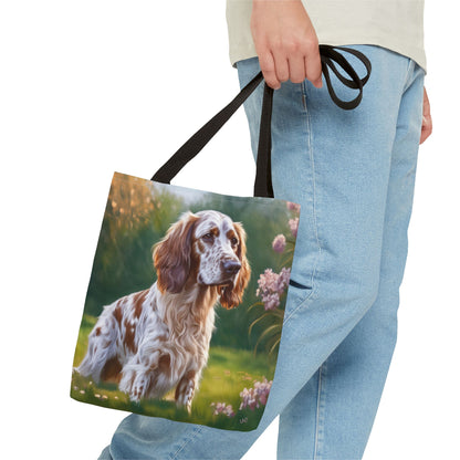 English Setter Polyester Tote Bag (AOP)