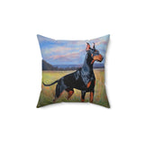 Doberman Pinscher #1  --  Spun Polyester Throw Pillow