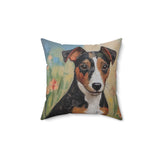 Teddy Roosevelt Terrier Spun Polyester Throw Pillow