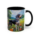 Bluetick Coonhound - Accent Ceramic Coffee Mug -- 2 Sizes