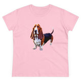 Basset Hound  --  Women's Midweight Cotton Tee