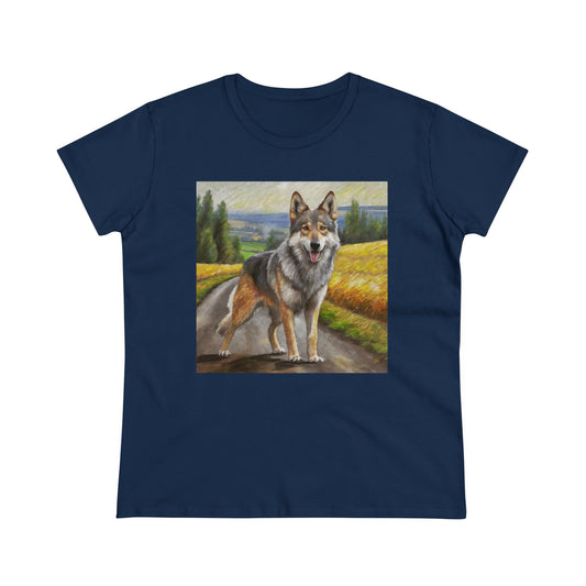 Czechoslovakian Vlcak 'Wolfdog' Women's Midweight Cotton Tee