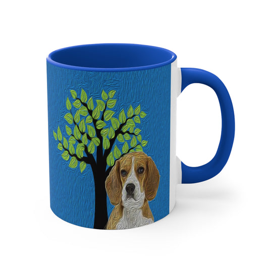 Beagle 'Hopper' 11oz Ceramic Accent Mug: Sip in Style