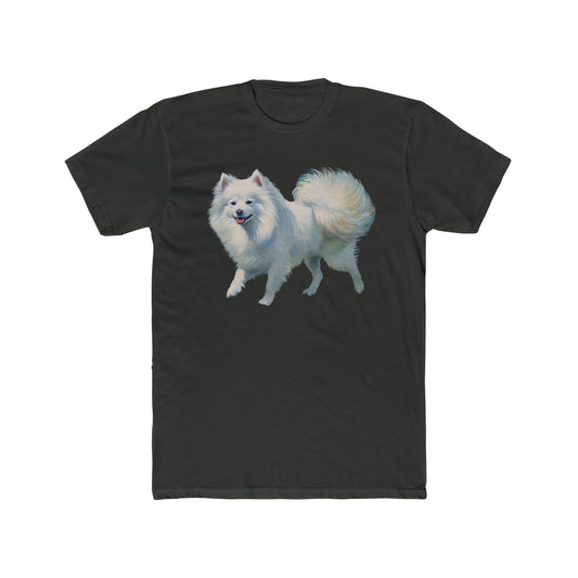 Japanese Spitz - Men's Fitted Cotton Crew Tee