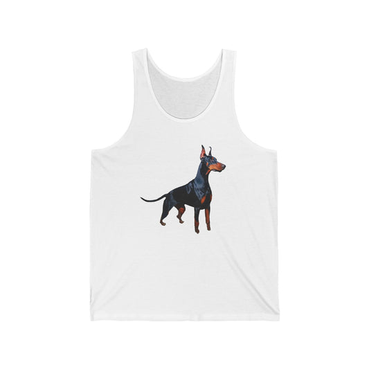 Doberman Pinscher Unisex Jersey Tank Top