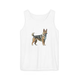 Swedish Vallhund Unisex Relaxed Fit Garment-Dyed Tank Top