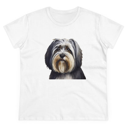 TIbetan Terrier Women's Midweight Cotton Tee