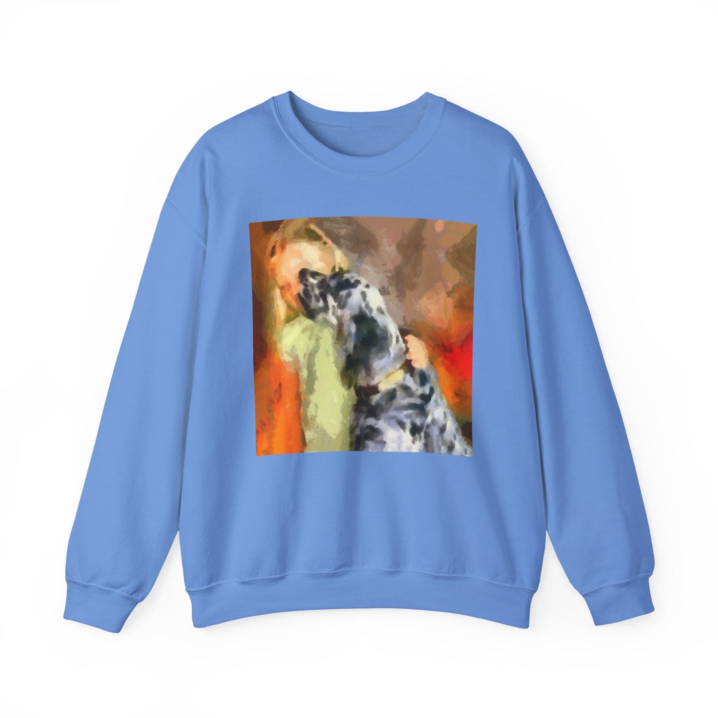 English Setter and Child Classic 50/50 Crewneck Sweatshirt