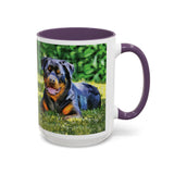 Rottweiler - Lina Accent Coffee Mug (11, 15oz)