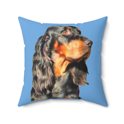 Gordon Setter 'Angus' Spun Polyester Throw Pillow