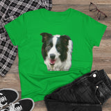 Border Collie '#2' Women's Midweight Cotton Tee