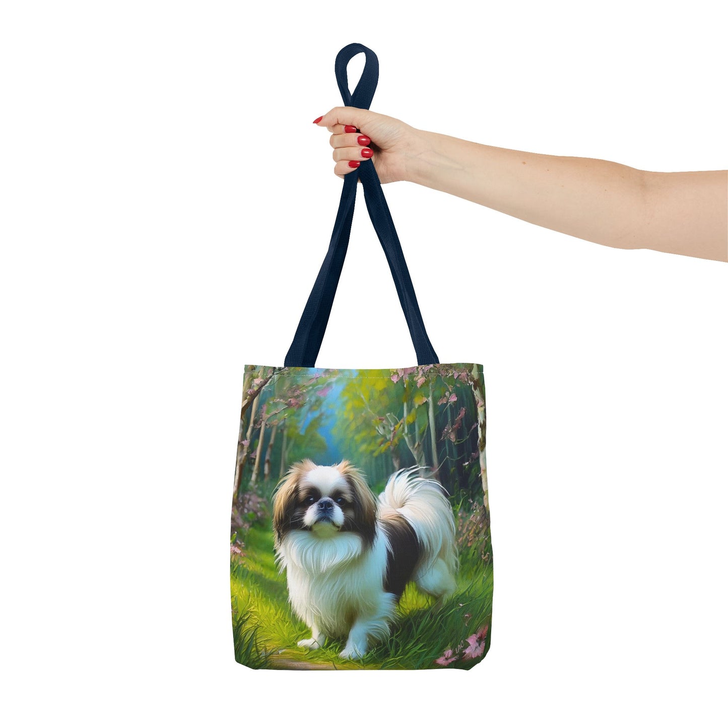 Japanese Chin Polyester Tote Bag (AOP)