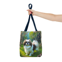 Japanese Chin Polyester Tote Bag (AOP)
