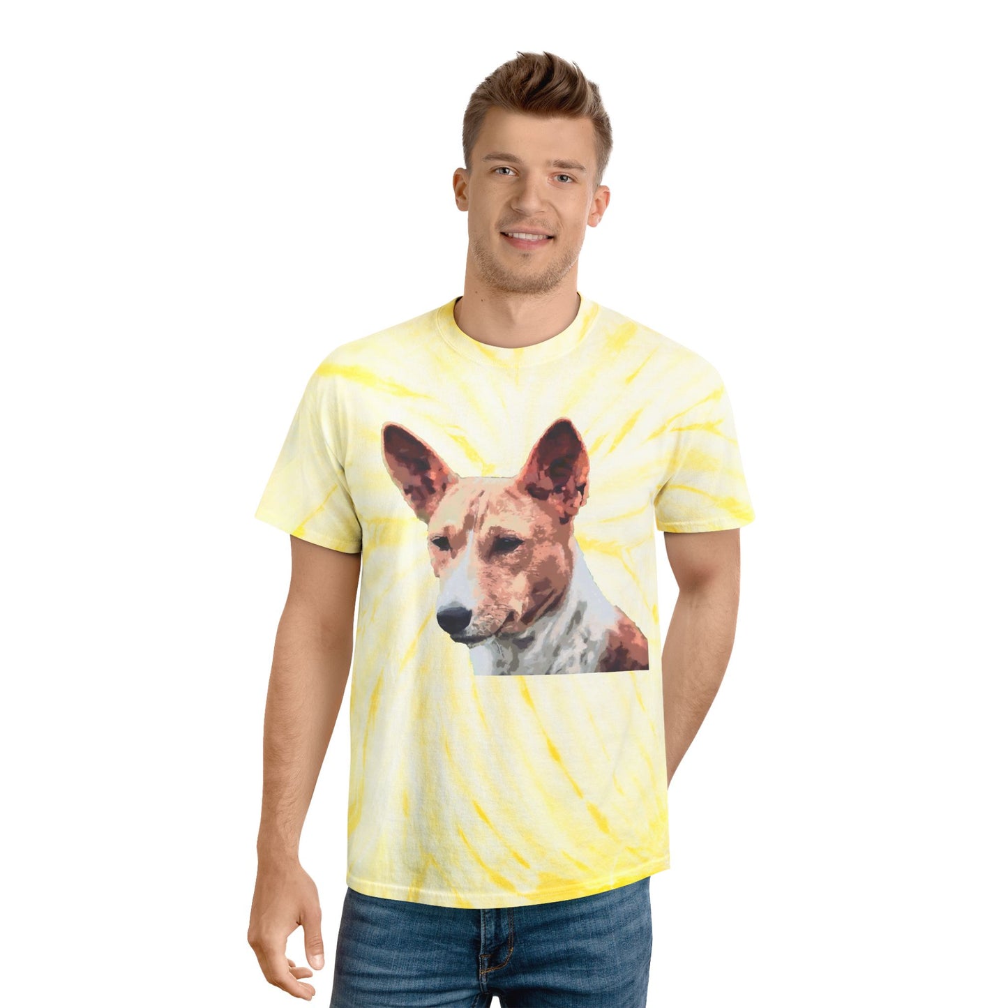Basenji Unisex Cotton Tie-Dye Tee, Cyclone