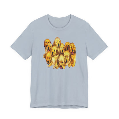 Golden Retriever Puppies Unisex Jersey Short Sleeve Tee