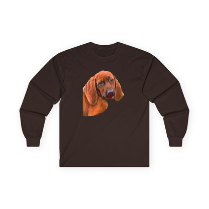 Redbone Coonhound - Unisex Cotton Long Sleeve Tee