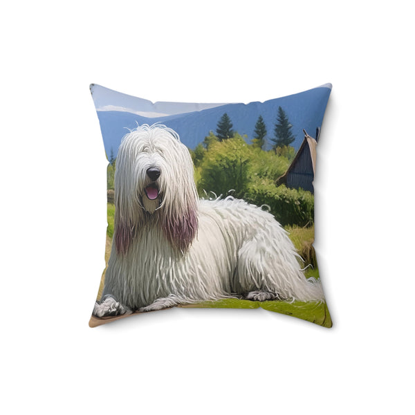 Komondor Spun Polyester Throw Pillow