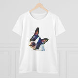 Boston Terrier 'Skipper' Women's Midweight Cotton Tee