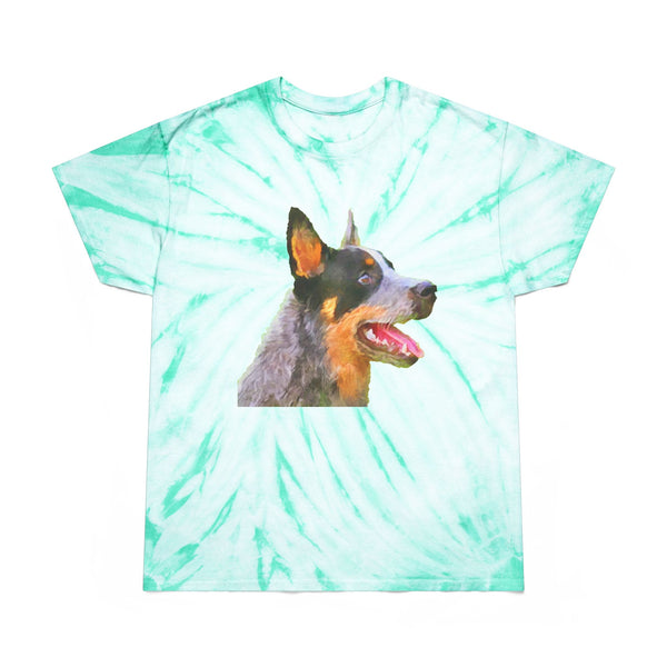 Blue Heeler - 'Percy' Unisex Cotton Tie-Dye Tee, Cyclone