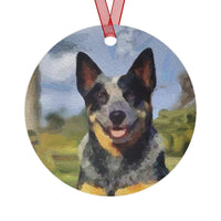 Blue Heeler - Australian Cattle Dog 'Bailey' Metal Ornaments