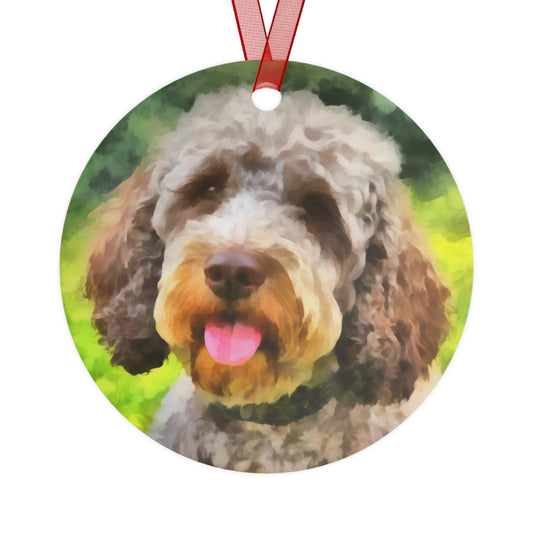 Lagotto Romagnolo 'Italian Truufle Dog' Metal Ornaments