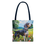 Bluetick Coonhound PolyesterTote Bag (AOP)