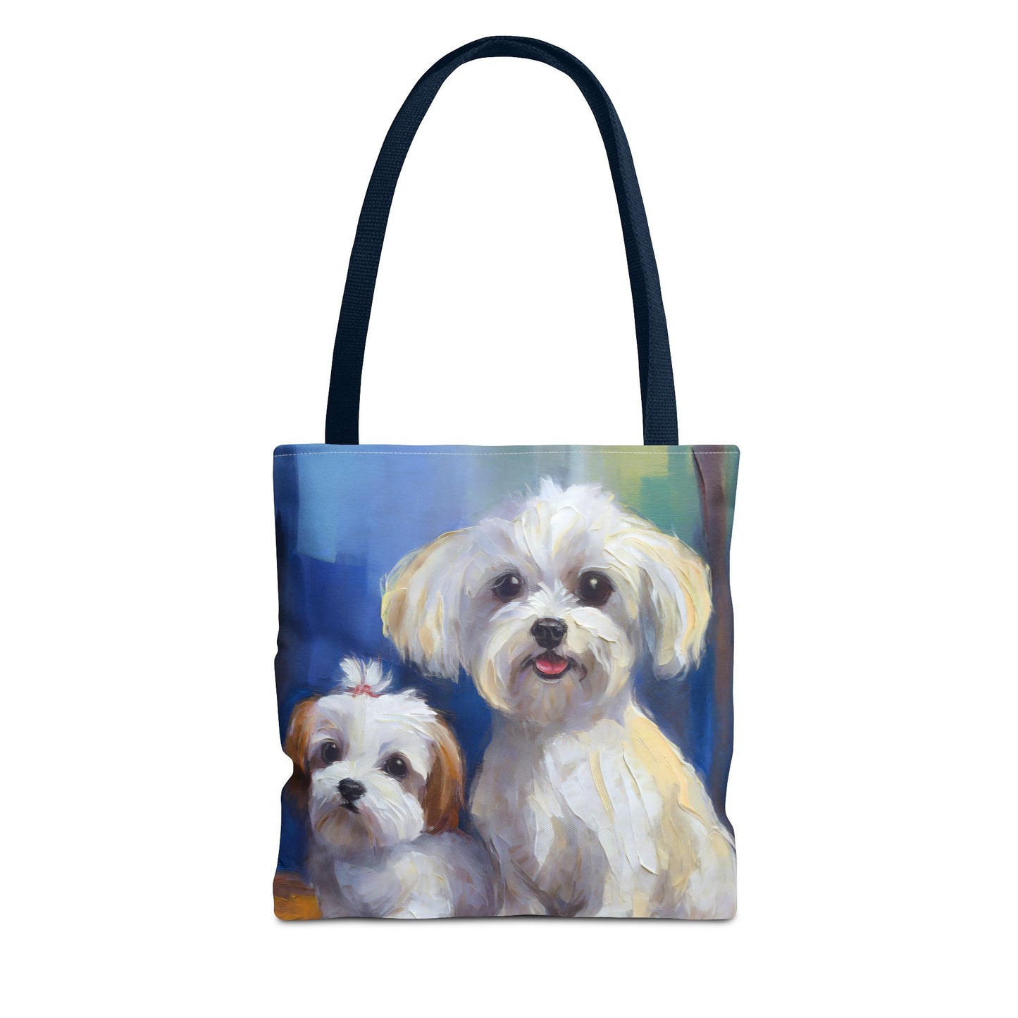 Maltese Polyester Tote Bag - The Elegance of Charm