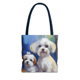 Maltese Polyester Tote Bag - Stylish and Functional