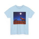 Horses in the Moonlight - Unisex Heavy Cotton Tee