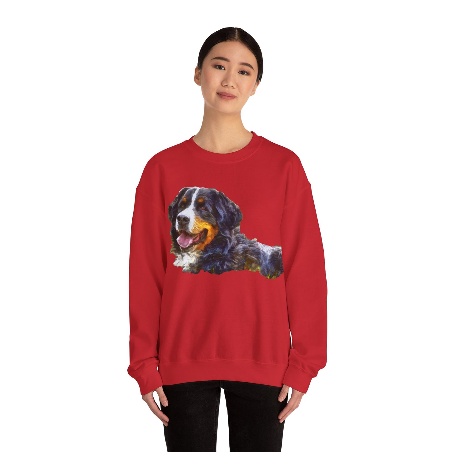 Bernese Mountain Dog Unisex 50/50 Crewneck Sweatshirt