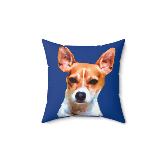 Rat Terrier - Spun Polyester Throw Pillow